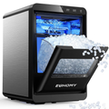 Countertop Nugget Ice Maker | 40Lbs/Day Pebble Sonic Ice Machine, Self-Cleaning Design, Includes Ice Scoop & Basket for Home Kitchen