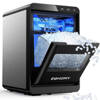 Countertop Nugget Ice Maker | 40Lbs/Day Pebble Sonic Ice Machine, Self-Cleaning Design, Includes Ice Scoop & Basket for Home Kitchen