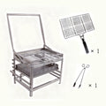 360° Rotating Adjustable Charcoal BBQ Grill